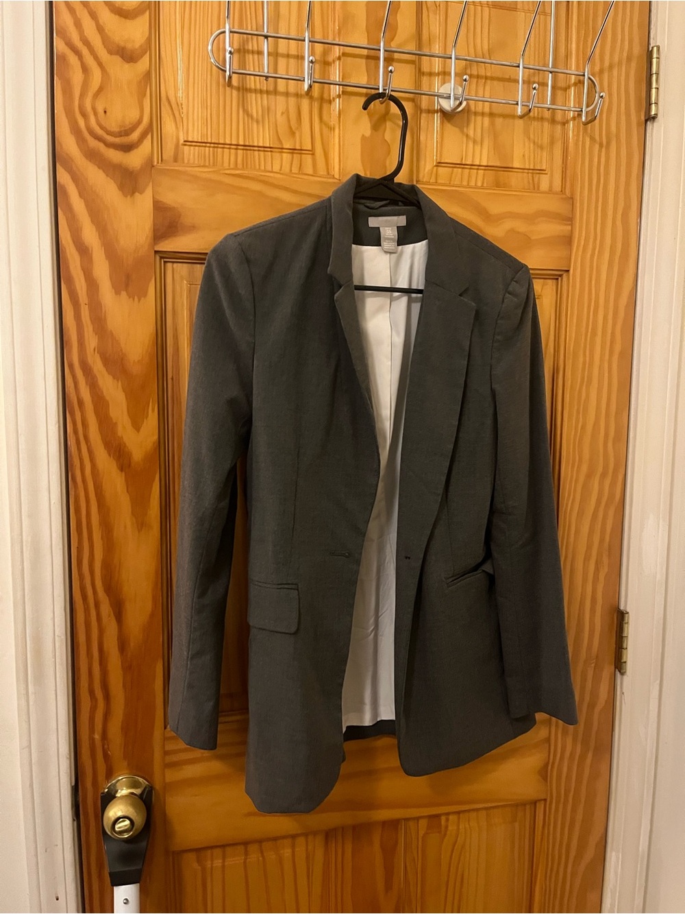 H&M Women's Charcoal Gray Tailored Blazer
